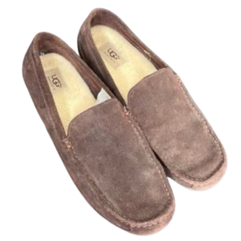 UGG Alder Men's Shearling Suede Brown Slip On Loafers Size 10